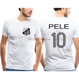 [S-5XL] เสื้อยืด ผ้าฝ้ายแท้ พิมพ์ลายนักฟุตบอล Brazil Santos King Of Footballer สไตล์เรโทร คลาสสิก สําหรับผู้ชาย ไซซ์ S X