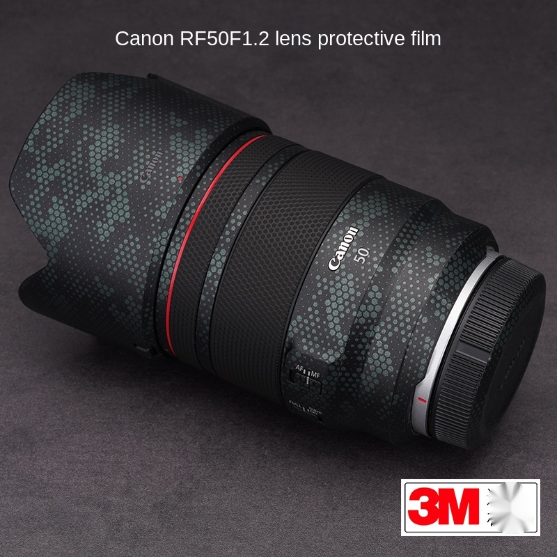 ภาพหน้าปกสินค้าฟิล์มสติกเกอร์คาร์บอนไฟเบอร์ ป้องกันเลนส์กล้อง สําหรับ Canon RF50F1.2 50-1.2 3M
