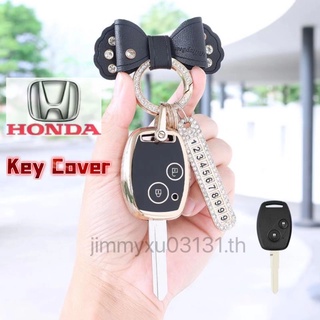 สินค้า 2 Button Car Key Case Cone For Honda V-V Fit Pilot Accord Civic honda key cover key case