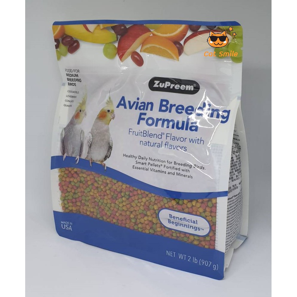 ซูพรีม-zupreem-avian-breeding-สูตรพ่อแม่พันธุ์-ในช่วงผสมพันธุ์-สำหรับนกค็อกคาเทล-เลิฟเบิร์ด-นกแก้วขนาดกลาง-m-907-g