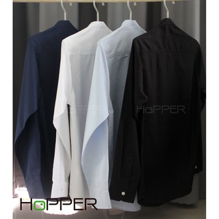 ภาพขนาดย่อของภาพหน้าปกสินค้าเสื้อเชิ้ตแขนยาวคอจีนผ้า Oxford by Hopper Shop จากร้าน hoppernattasarun บน Shopee ภาพที่ 5