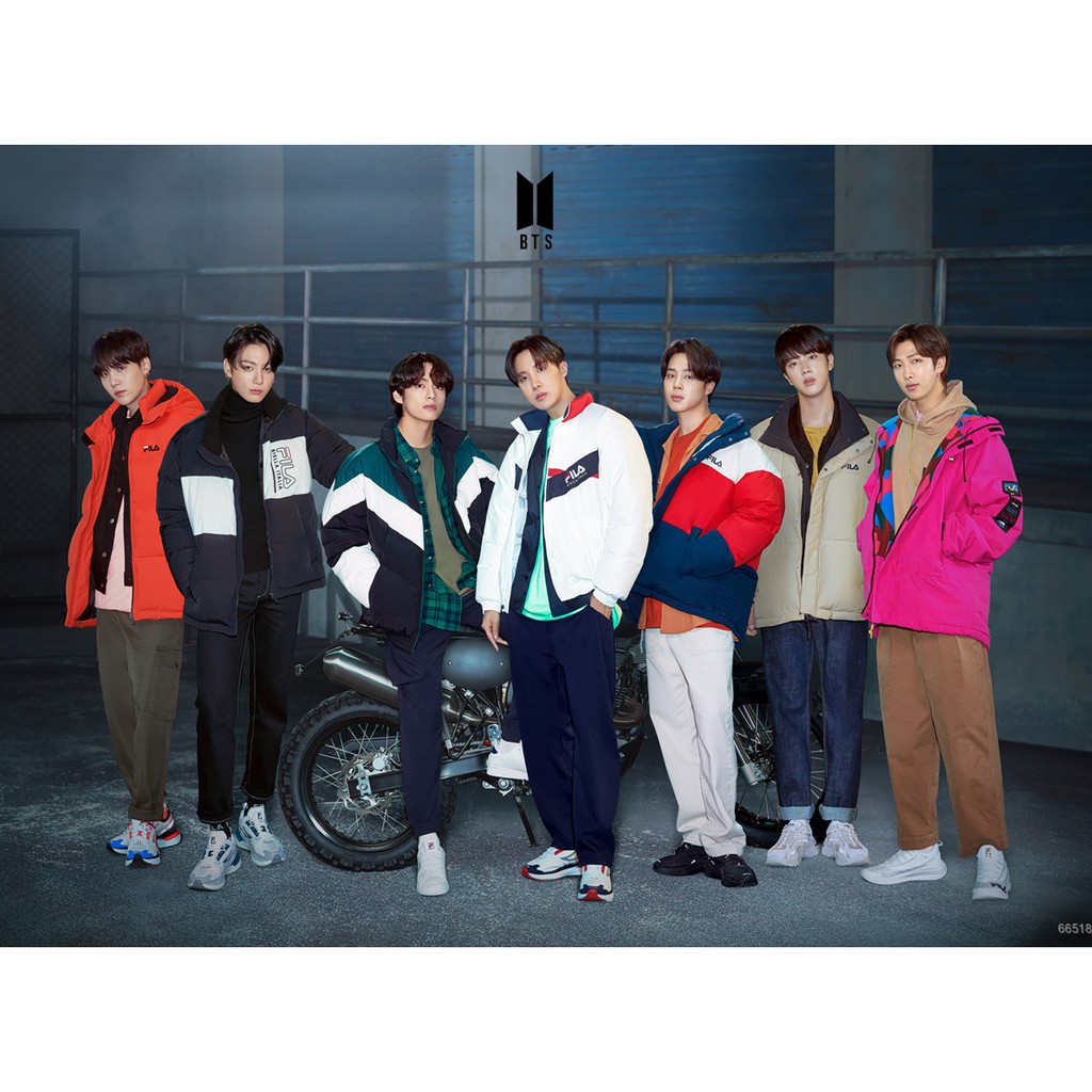 โปสเตอร์-อาบมัน-รูปถ่าย-บอยแบนด์-เกาหลี-bts-fila-on-the-street-2020-poster-14-4-x21-inch-korea-boy-band