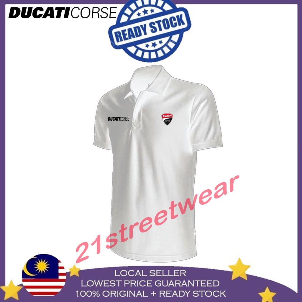 ducaticorse-เสื้อยืดโปโล-ผ้าฝ้าย-1oo