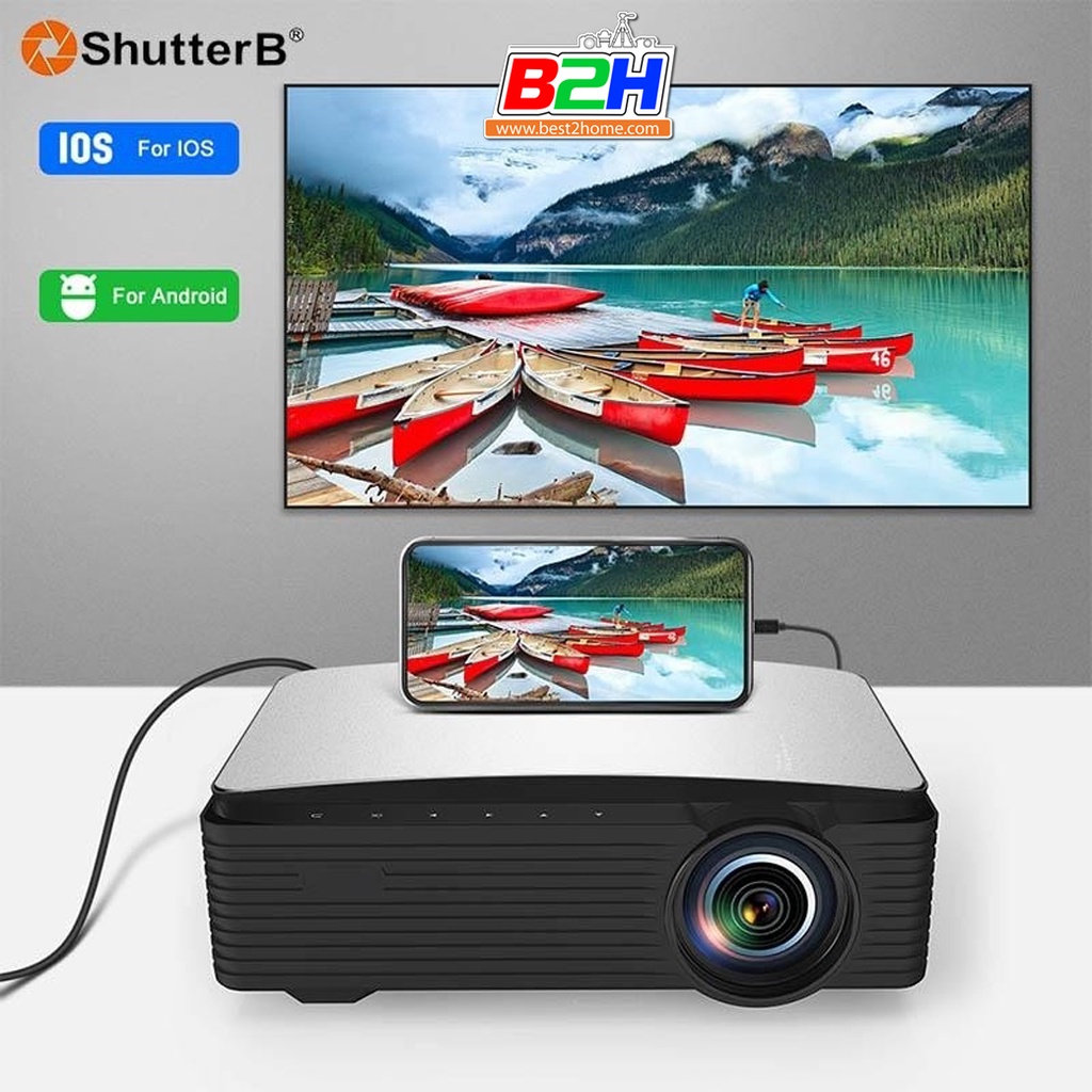 ภาพหน้าปกสินค้าโปรเจคเตอร์ ShutterB รุ่น Akey7S ภาพคมชัดระดับ Full HD 8,000 High Lumens รับประกันศูนย์ 1 ปี