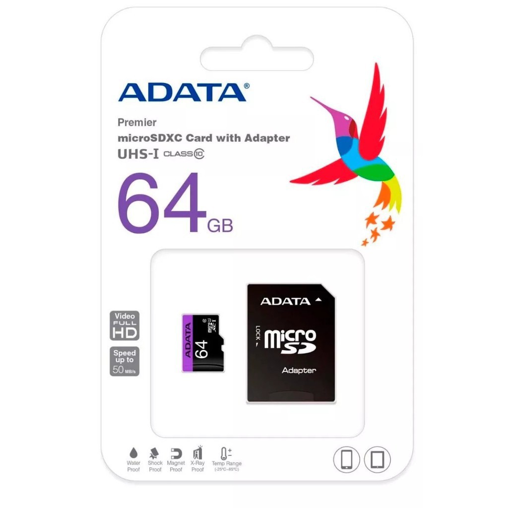 ภาพสินค้าADATA 16GB/32GB/64GB รุ่น Premier Micro SDHC Class 10 UHS-I Speed 80 MB/s With SD Adapter จากร้าน ezviz_official_shop บน Shopee ภาพที่ 4