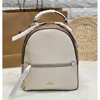 💥COACH Jordyn Backpack With Signature Canvas ((76622))