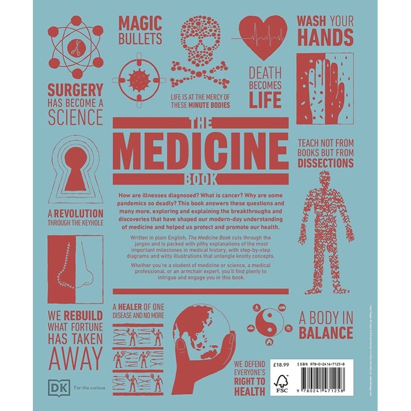 หนังสือภาษาอังกฤษ-the-medicine-book-big-ideas-simply-explained-by-steve-parker-พร้อมส่ง