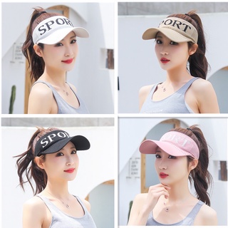 ภาพหน้าปกสินค้าเกาหลีหมวกแฟชั่น กีฬา หมวกกันแดด หมวกครึ่งหัว กันแดดUVได้ ที่เกี่ยวข้อง