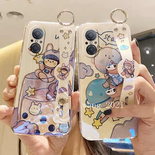 Ready Stock New Casing เคส Huawei Nova 9 SE Honor X9 5G Wristband Phone Case Rhinestone Cute Cartoon Balloon Girl Fashion Soft Back Cover เคสโทรศัพท
