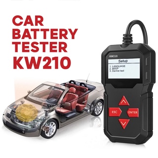 Konnwei KW210 เครื่องวิเคราะห์แบตเตอรี่รถยนต์ 12V 100 ถึง 2000CCA