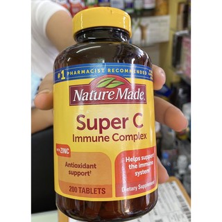 ภาพขนาดย่อของภาพหน้าปกสินค้าวิตามินซี Nature Made Super C Immune Complex with Zinc Tablets 200 Tablets จากร้าน queen_cosmetics11 บน Shopee ภาพที่ 1