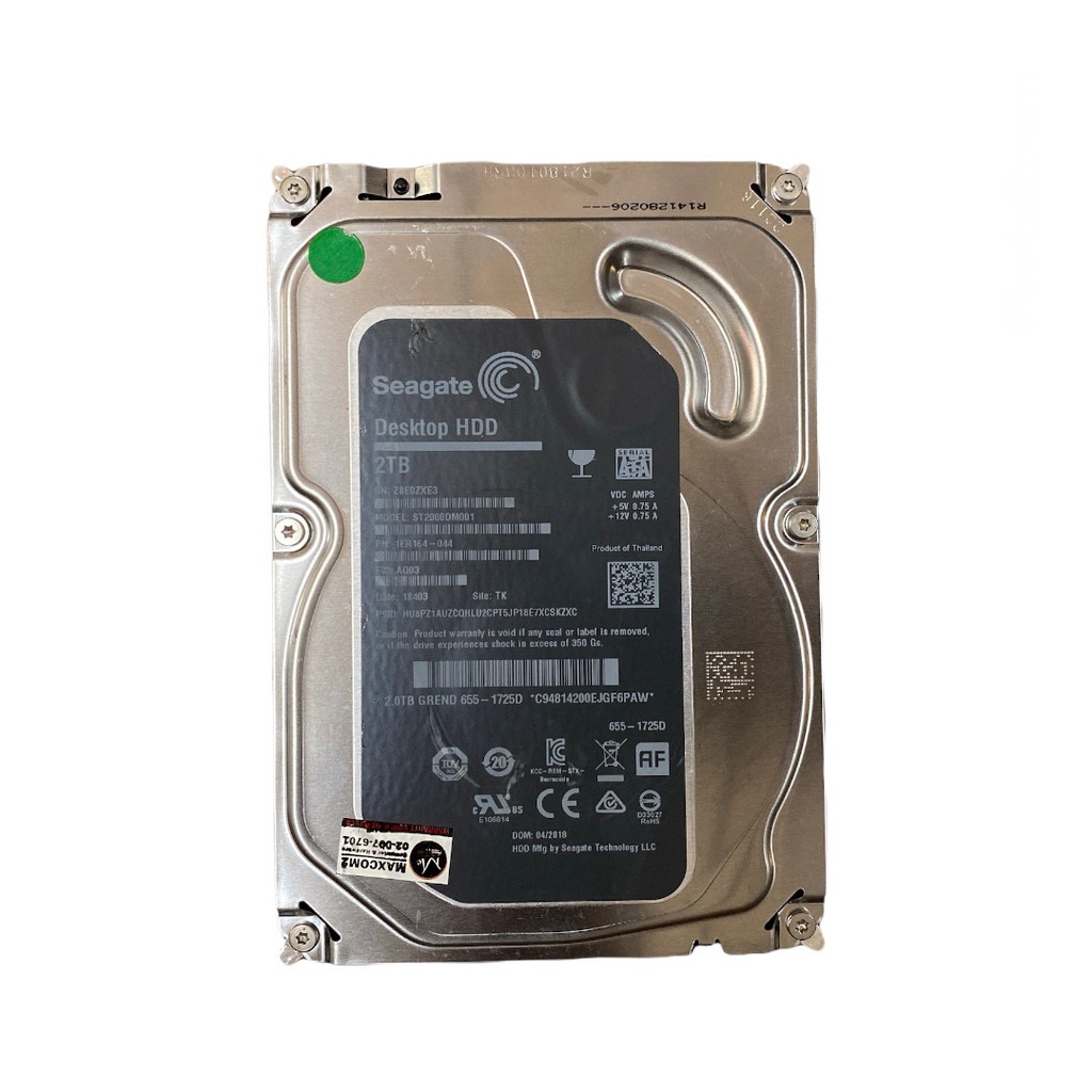 HDD (ฮาร์ดดิส) SEAGATE DESKTOP 2TB / 2000 GB สินค้ามือสอง สินค้าพร้อม ...