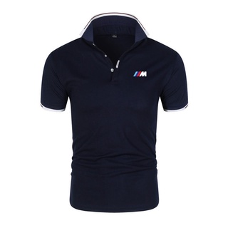 BMW Motorsports F1 Racing Team Mens Polo Shirt Short Sleeve Big Size Lapel Collar Top Tee