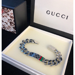 guccighost สร้อยข้อมือ โซ่สีเงิน