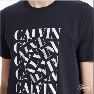 CK👕CALVIN KLEIN VAPORWAVE LOGO TEE เสื้อยืดคอกลมแขนสั้นแท้ ⛔ราคารวมค่าจัดส่งค่ะ⛔