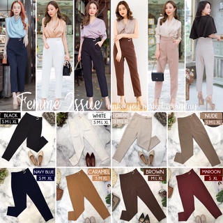 ♥️ M7 #6008 S-XL Pant กางเกงขาเดฟ แต่งอะไหล่ทอง Femme