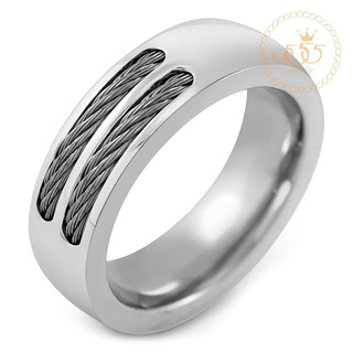 555jewelry แหวน รุ่น MNC-R373-A  (สี Steel) ]R44]