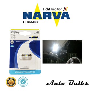 หลอดไฟห้องโดยสาร LED NARVA Festoon 30mm 6000K สีขาวนวล