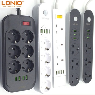 LDNIO Universal Electrical Socket EU AU UK US Plug Extension Power Strip Home Office Surge Protector 3 4 6 AC with 4 USB