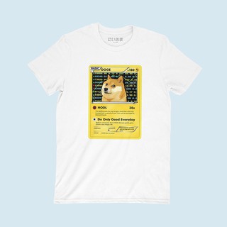 การ์ด Dogecoin เสื้อยืดสกรีน คริปโต Crypto Currency เหรียญหมา น่ารักๆ bh