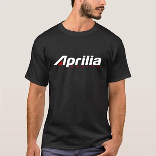 เสื้อขาว - Aprilia Racing โลโก้สีขาวคลาสสิกเสื้อยืดสีดํา 2020 แขนสั้นผู้ชายฤดูร้อนใหม่ล่าสุดเสื้อเส