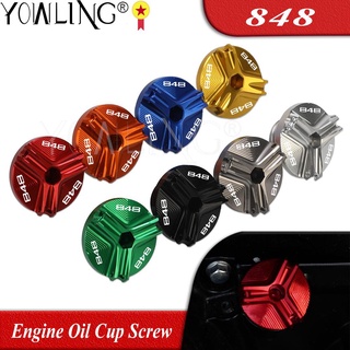M19*2.5 Motorcycle Engine Oil Cup Filter Fuel Filler Tank Cover Cap Screw Frame Hole Plug For DUCATI 848 07 2008 2009 20