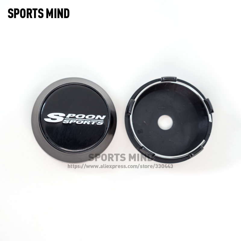 4 ชิ้น/ล็อต 60 มม.รถศูนย์ล้อ Hub Caps สําหรับ SPOON SPORTS WHEEL Emblem ...