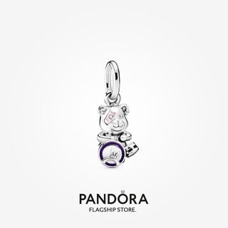 Pandora จี้รูปหมี สไตล์พังก์ ของขวัญวันเกิด สําหรับสุภาพสตรี p825
