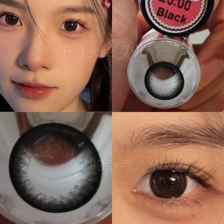 ✨ คอนแทคเลนส์สีดำ  ขนาดมินิ Mini  black ☀️กรองแสง uv (บิ๊กอาย คอนแทคเลนส์ Bigeye)