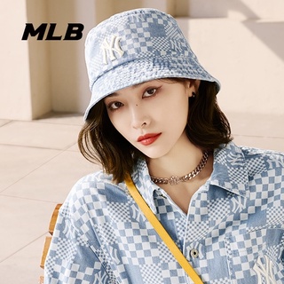 สินค้า MLB NY Checkerboard หมวกบักเก็ตเเฟชั่นรุ่นใหม่เเบรนด์งานเเท้