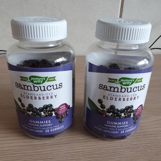 🇺🇸Pre order💥💥 Natures Way, Sambucus Gummies, Standardized Elderberry, 60 Gummies🇺🇸