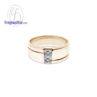 Finejewelthai-แหวนเพชร-แหวนเงิน-เพชรสังเคราะห์-เงินแท้925-Diamond-CZ-Silver-Ring-R1106cz-g/ pg