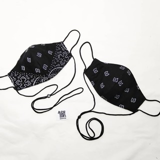 ภาพหน้าปกสินค้าหน้ากากผ้าปิดจมูก Bandana Paisley (เด็ก+ผู้ใหญ่) ผ้าเช็ดหน้า คล้องคอได้ปรับสายได้ Trippy handmade ที่เกี่ยวข้อง