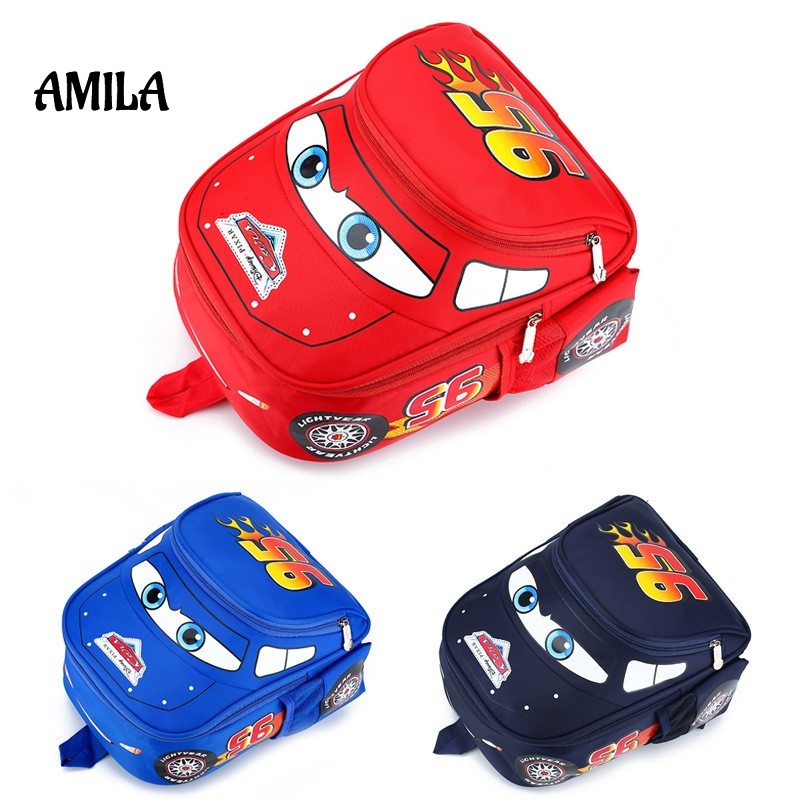 amila-กระเป๋านักเรียนสำหรับนักเรียนชั้นประถมที่มีการออกแบบการแข่งรถสำหรับเด็กน่ารัก