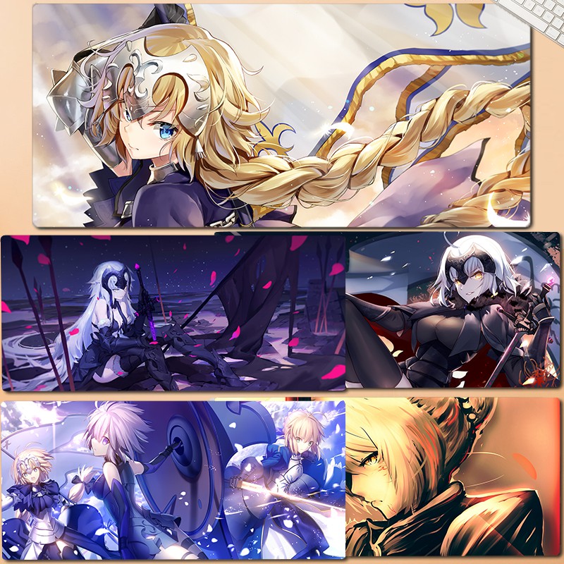 fgo-แผ่นรองเม้าส์ขนาดใหญ่สีดํา