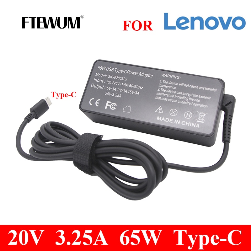 ftewum-20v-3-25a-65w-type-c-usb-adapter-for-lenovo-thinkpad-t480-t580-x280-x380-e580-l380-l480-x1-x270-e480-s2-ac-power