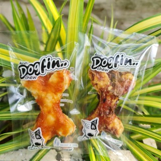 สินค้า Dogfin ครั้นชี่ X 3.5 นิ้ว คลุกไก่/คลุกไก่ตับ ขนมสุนัข