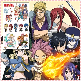 Fairy Tail - สติ๊กเกอร์รอยสักชั่วคราวลายการ์ตูนอนิเมะกันน้ํา 1 แผ่นสําหรับเซ็กซี่แขนร่างกาย