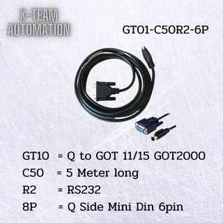 GT01-C50R2-6P / Serial Cable for Q to GOT 11/15/16 GOT2000