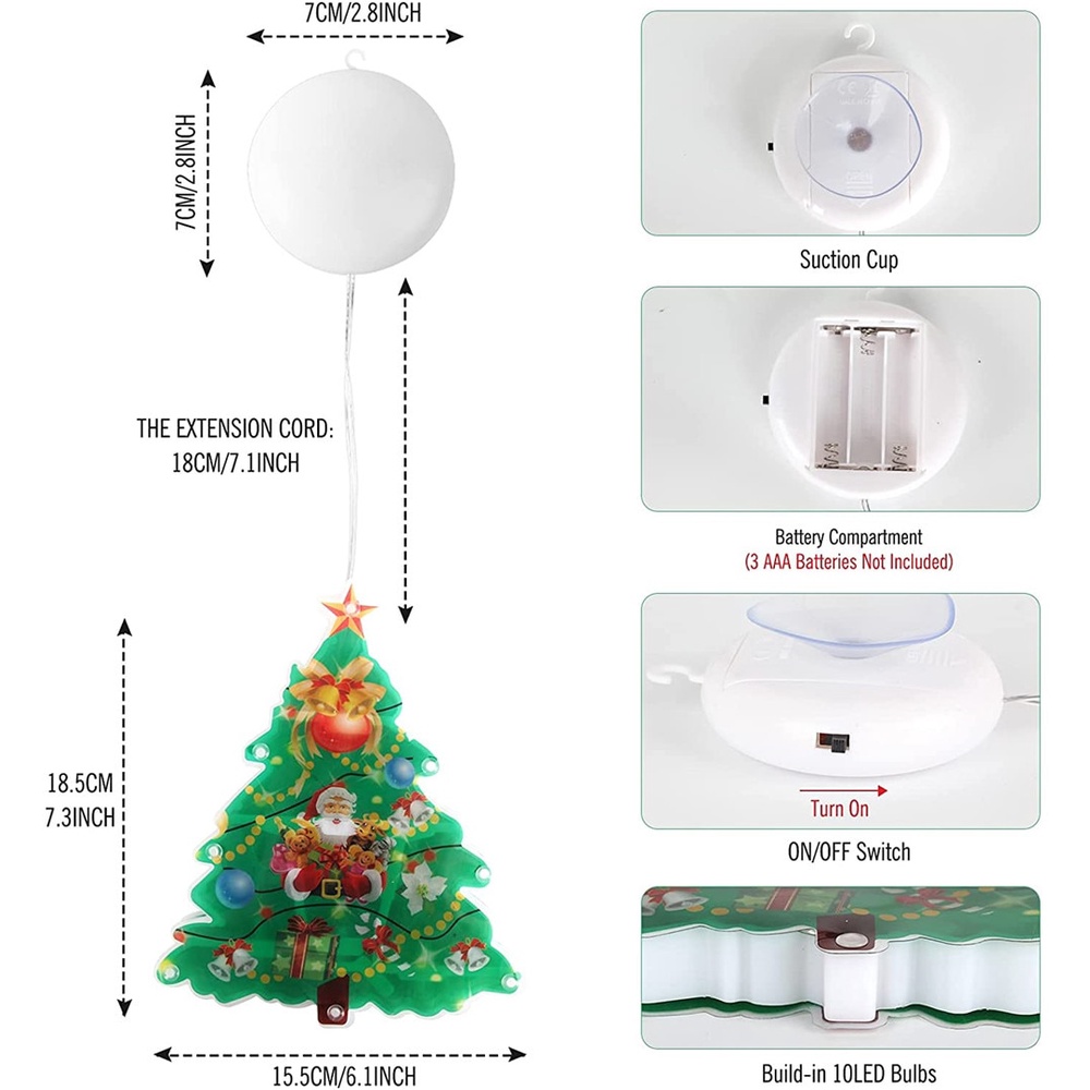 พร้อมจัดส่ง-โคมไฟ-led-แสงสว่าง-ตกแต่งคริสต์มาส-ติดกระจกหน้าต่าง-ตัวดูด-โคมเล็ก-ซานตาคลอส-ต้นคริสต์มาส