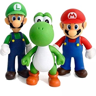 มาใหม่ ฟิกเกอร์ PVC รูป Super Mario Brothers Mario Luigi Yoshi Princess Tode Bowser ขนาด 12 ซม. ของเล่นสําหรับเด็ก