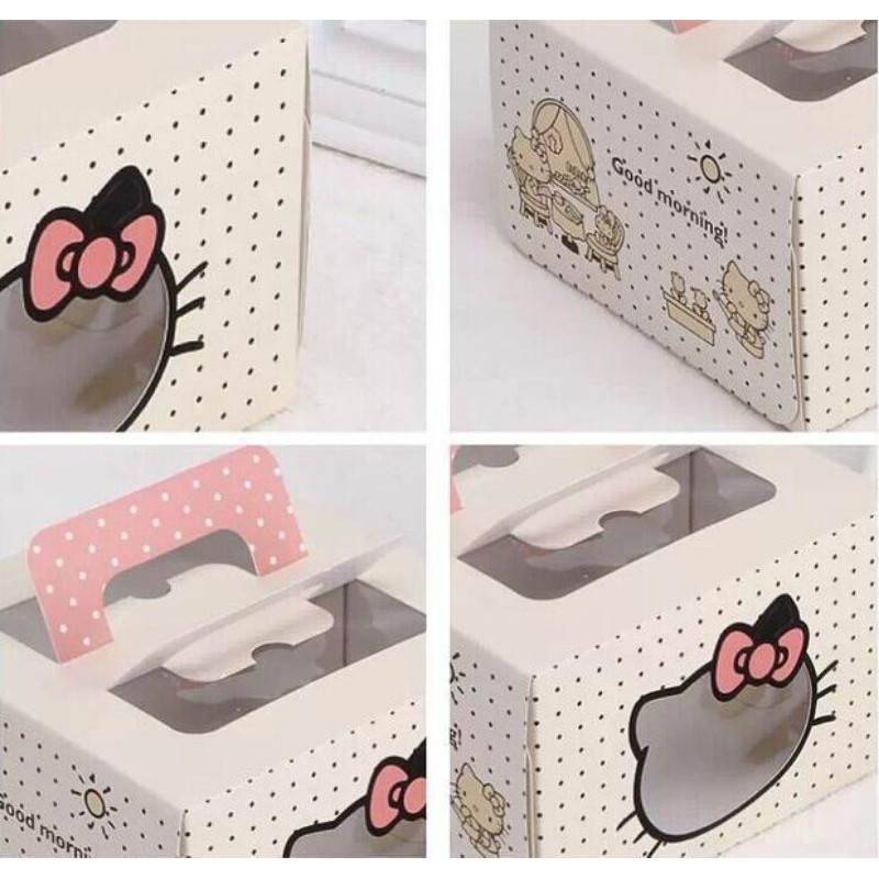 กล่องเค้กขนาด6นิ้ว-กล่องเค้กปอนด์-hello-kitty-5ใบ