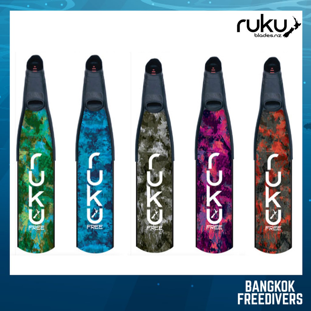 RUKU l Freediving fins ฟินฟรีไดฟ์ RUKU วัสดุ fiber composite เกรดพรีเ