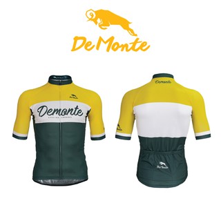 Demonte cycling เสื้อจักรยาน DE060 Classic green สำหรับผู้ชาย เนื้อผ้า Drymax