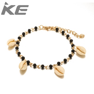 Jewelry Creative Beach Black Mizhu Conch Shell Anklet Unisex for girls for women for men low p