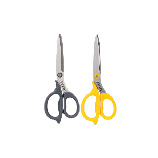 Deli 77758 Scissors กรรไกรสเตนเลส สำหรับตัดกระดาษและผ้า ขนาด 210 mm (8 1/4 นิ้ว) คละสี 1 ชิ้น อุปกรณ์ตัด อุปกรณ์สำนักงาน