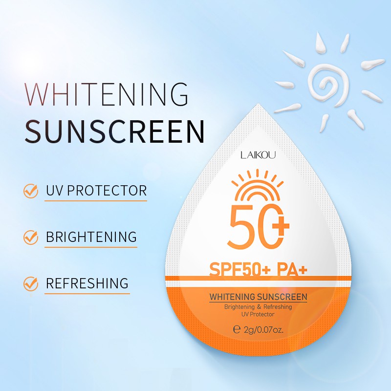 laikou-suncream-spf50-ครีมกันแดด-ป้องกันรังสียูวี-ไวท์เทนนิ่ง-ให้ความชุ่มชื้น-ผิวกระจ่างใส-2-กรัม