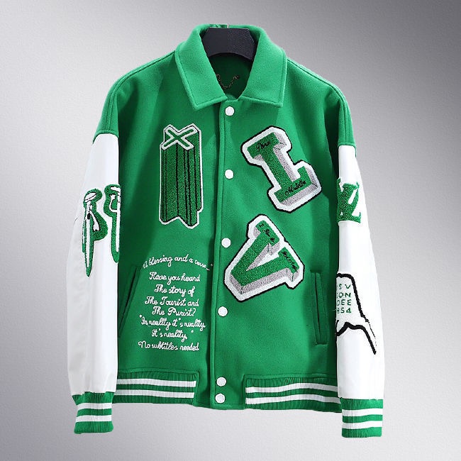 Buy Louis Vuitton Varsity Jacket In Green - 1A9722