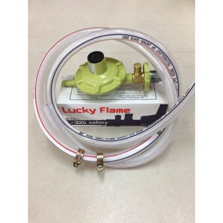 ภาพขนาดย่อของภาพหน้าปกสินค้าLucky Flame เตาแก๊ส คู่สแตนเลส หน้ากระจก รุ่น AG-102S พร้อมหัวปรับเซฟตี้ ครบชุด จากร้าน muangnongas บน Shopee ภาพที่ 2