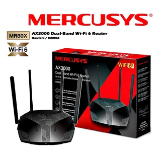 ภาพหน้าปกสินค้าเร้าเตอร์แรงๆ ราคาถูก MERCUSYS (MR80X) AX3000 Dual-Band Wi-Fi 6 Router ประกัน 1 ปี ที่เกี่ยวข้อง